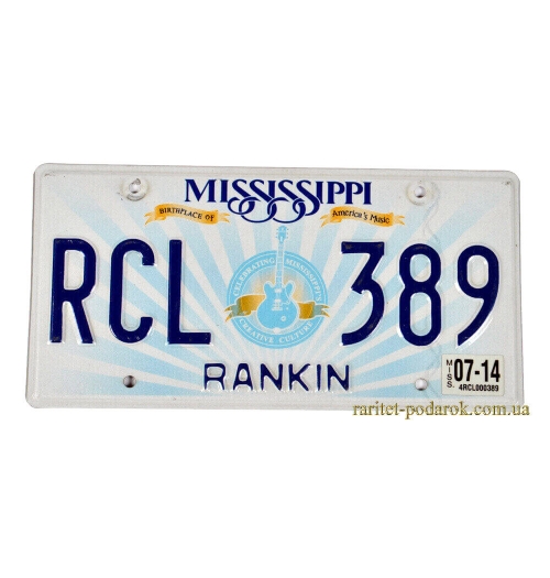 Номерной знак Mississippi Rankin Номерной знак Mississippi Rankin